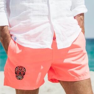Les Canebiers Men's Orange Swim Shorts XS